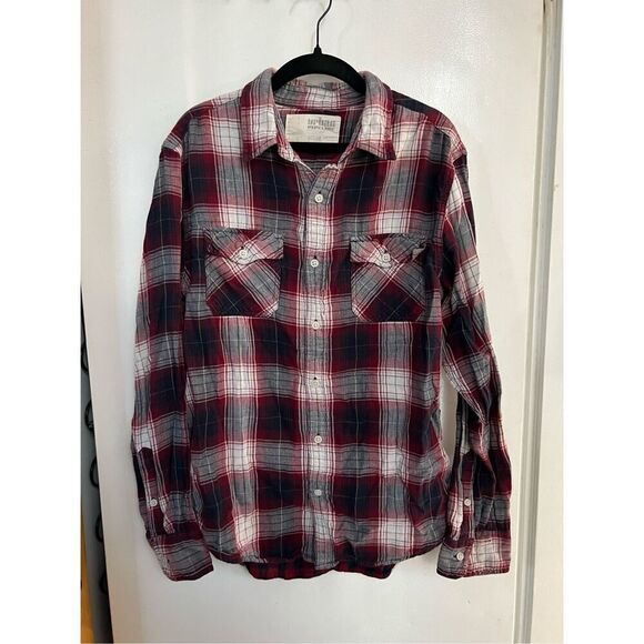 Urban Pipeline Plaid Button Up Top Mens Medium - Flaw - Picture 1 of 6